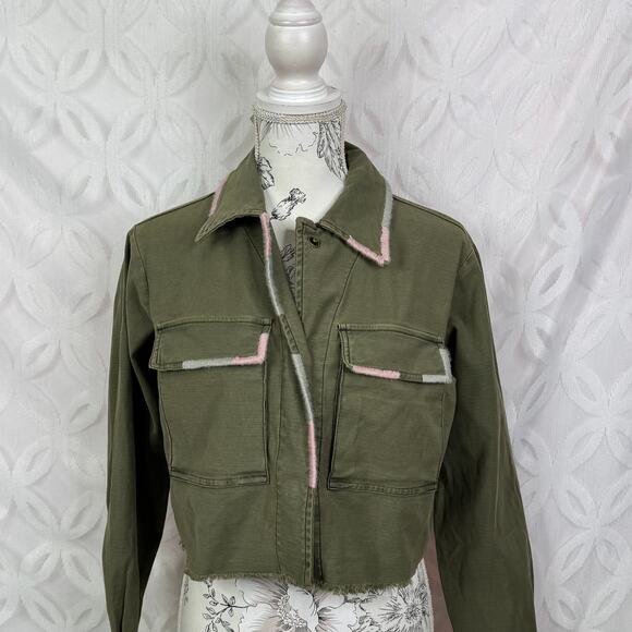 Anthropologie Pilcro Embroidered Utility Cropped Jacket Size XS NWT - Picture 13 of 14
